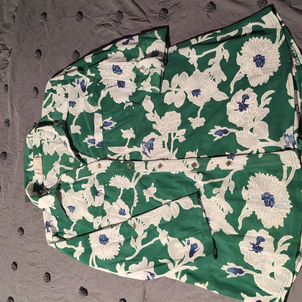 Ember semi sheer floral blouse